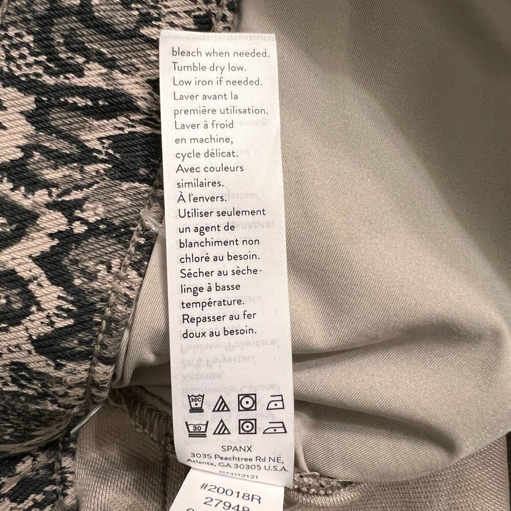 NWT Spanx Women's Jean-Ish Ankle Leggings Taupe Snakeskin Size Large - Picture 7 of 11
